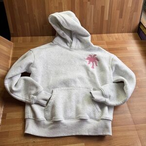 Pink Palm Puff Hawaii Hibiscus oversized hoodie , size xxs, pullover